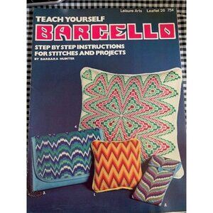 Leisure Arts Teach Yourself Bargello Craft Pattern Book Step-By-Step Retro Instr